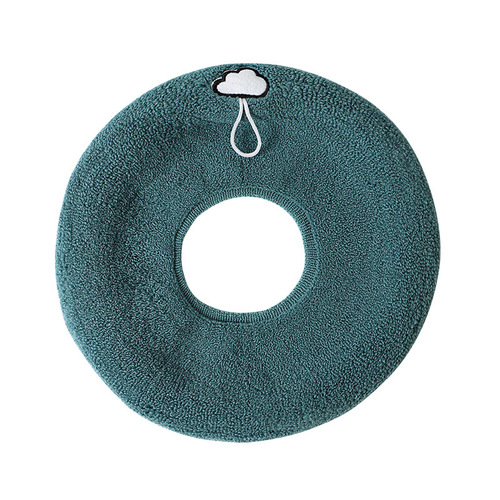 Toilet seat cushion for home use, winter-thick plush toilet seat cover, all-season universal, flocked seat pad ring cushion, wholesale