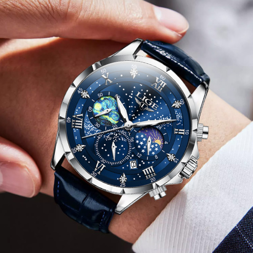 Men's Quartz Watch Fashion Business Strap Waterproof Three-Hour Hand Watch Men's Wholesale One-Time Shipping Cross-Border New Arrival