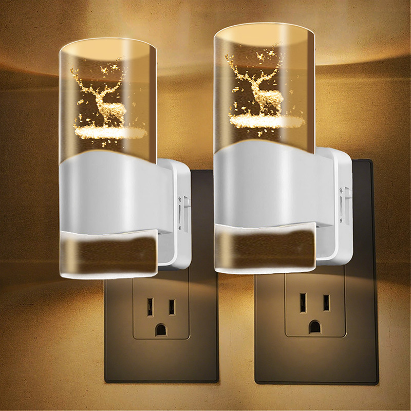 Cross-Border Night Light, Plug-In, Energy-Saving, Ambient Lighting, Light Control Switch, Corridor, Bedroom, Staircase Lighting, Adjustable Brightness Night Light