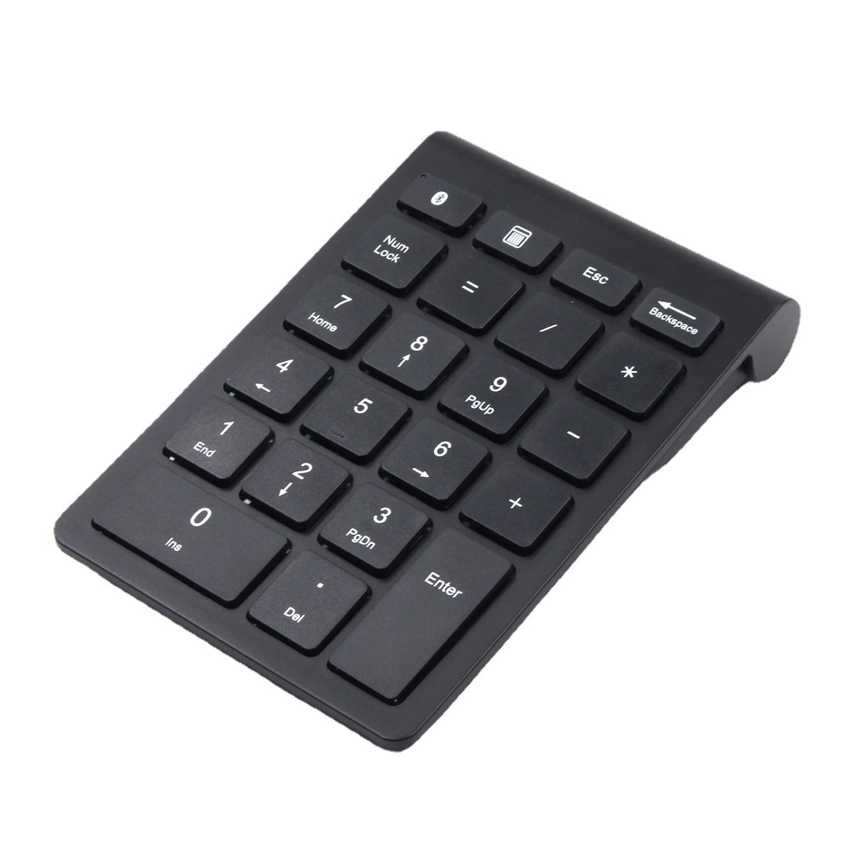 22-key wireless numeric keypad, Bluetooth 5.0 / 2.4G, ABS scissor-switch, battery-powered 2×AAA