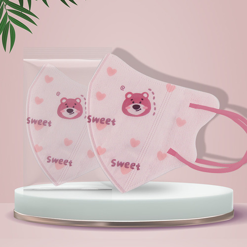 Summer thin positioning Strawberry Bear 3D three-dimensional disposable new heart-beating blush independently packaged for adult women
