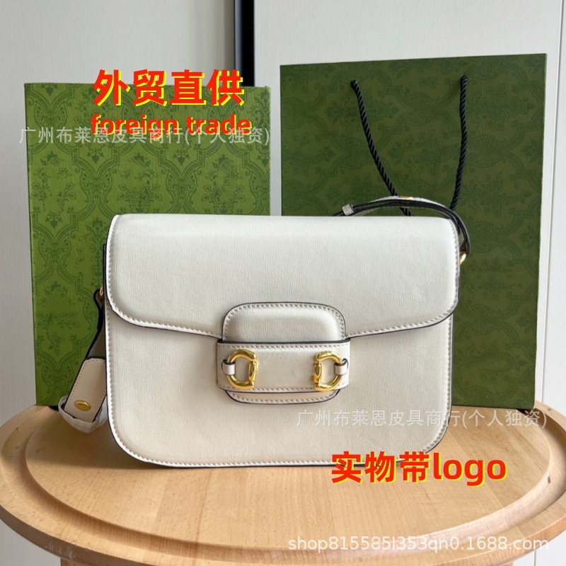 Direct Supply Cross-Border Classic Monogram Logo Saddle Bag Horsebit 1955 Vintage Shoulder And Crossbody Bag - Thumbnail 7