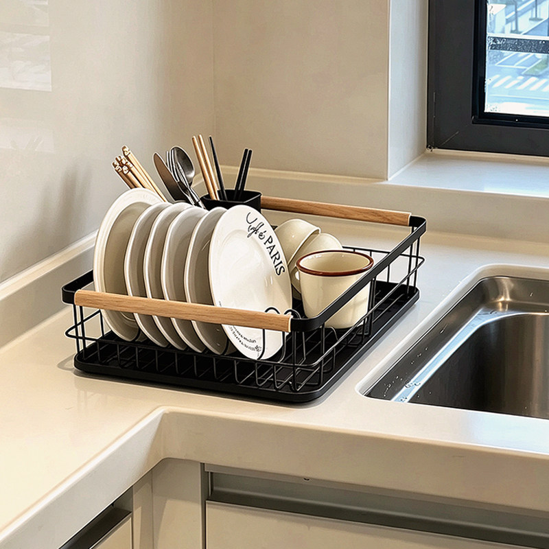 Escurridor de Platos para Cocina de Hierro, Multifuncional, para Encimera