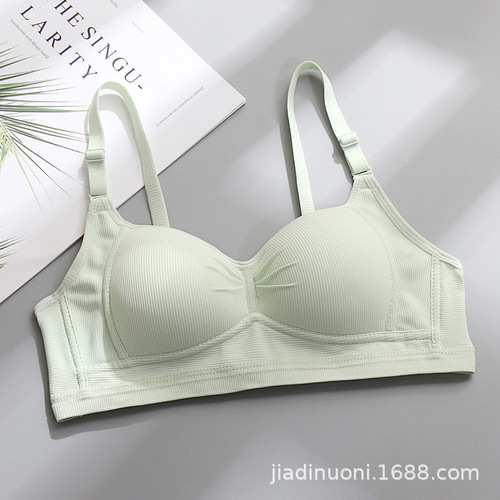 Cotton Bra for Girls Students Small Cup Push-up Thin Model Bra for High School Girls Without Wire Upper Support Shaping Bra