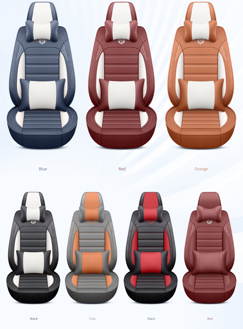Cross-Border Amazon Car Seat Cushion, All-Season, Full Leather, Fully Covered, Wear-Resistant, Breathable, Car Interior Seat Cushion Cover