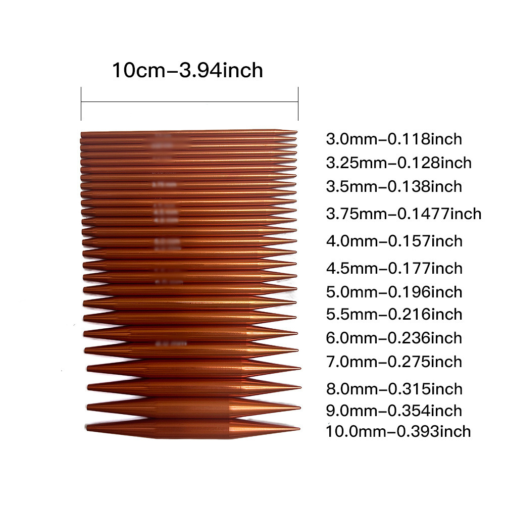 Agujas de suéter transfronterizas de óxido de silicio amarillo desmontables 10CM desmontables 13 conjuntos de agujas de cambio de cuerda
