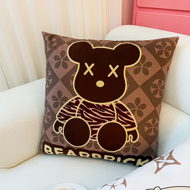 Red de celebridades Bear Tide Brand Almohada ins Estilo de alto valor Salón de nicho Sofá Ventana salediza Cojín Funda de almohada de cabecera
