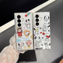 磁吸卡通史努比适用三星ZFold7折叠屏ZFold6手机壳软边透明ZFold5