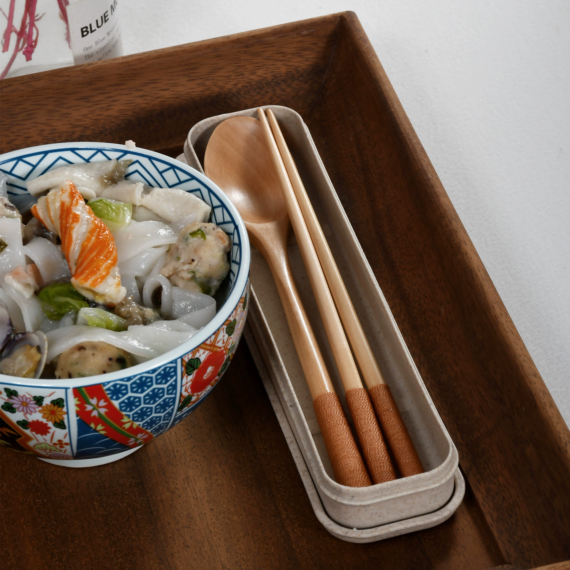 Creative wooden chopsticks, spoon, Korean set for elementary school students, handheld travel tableware
