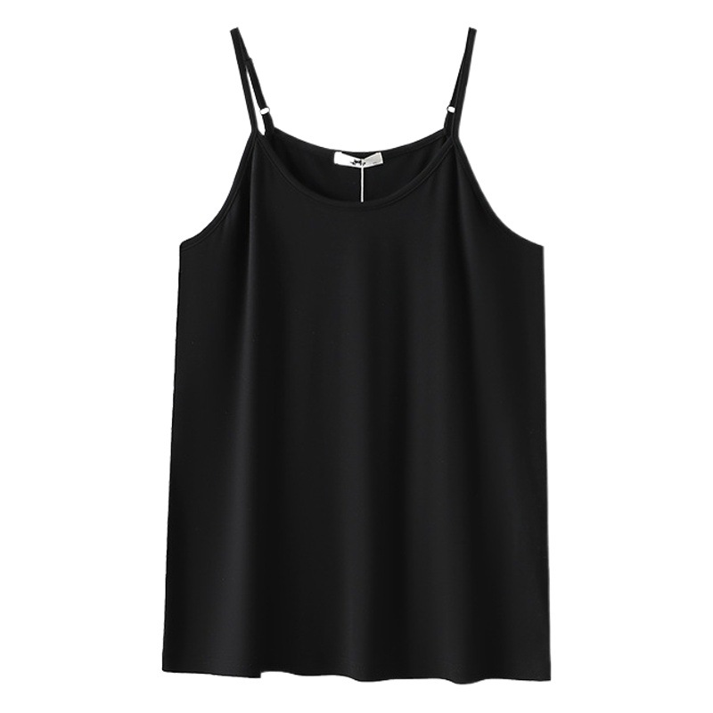 Transformation Plus Size Women's Fat mm Simple Pure Color Camisole Top Pure Cotton Loose Slimming Look Versatile Summer New Style