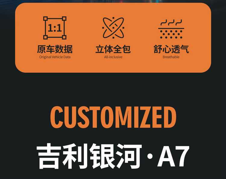 Suitable for the 2026 Geely Galaxy A7, this is a full-coverage, all-season seat cover designed for interior modification and as a car seat cushion