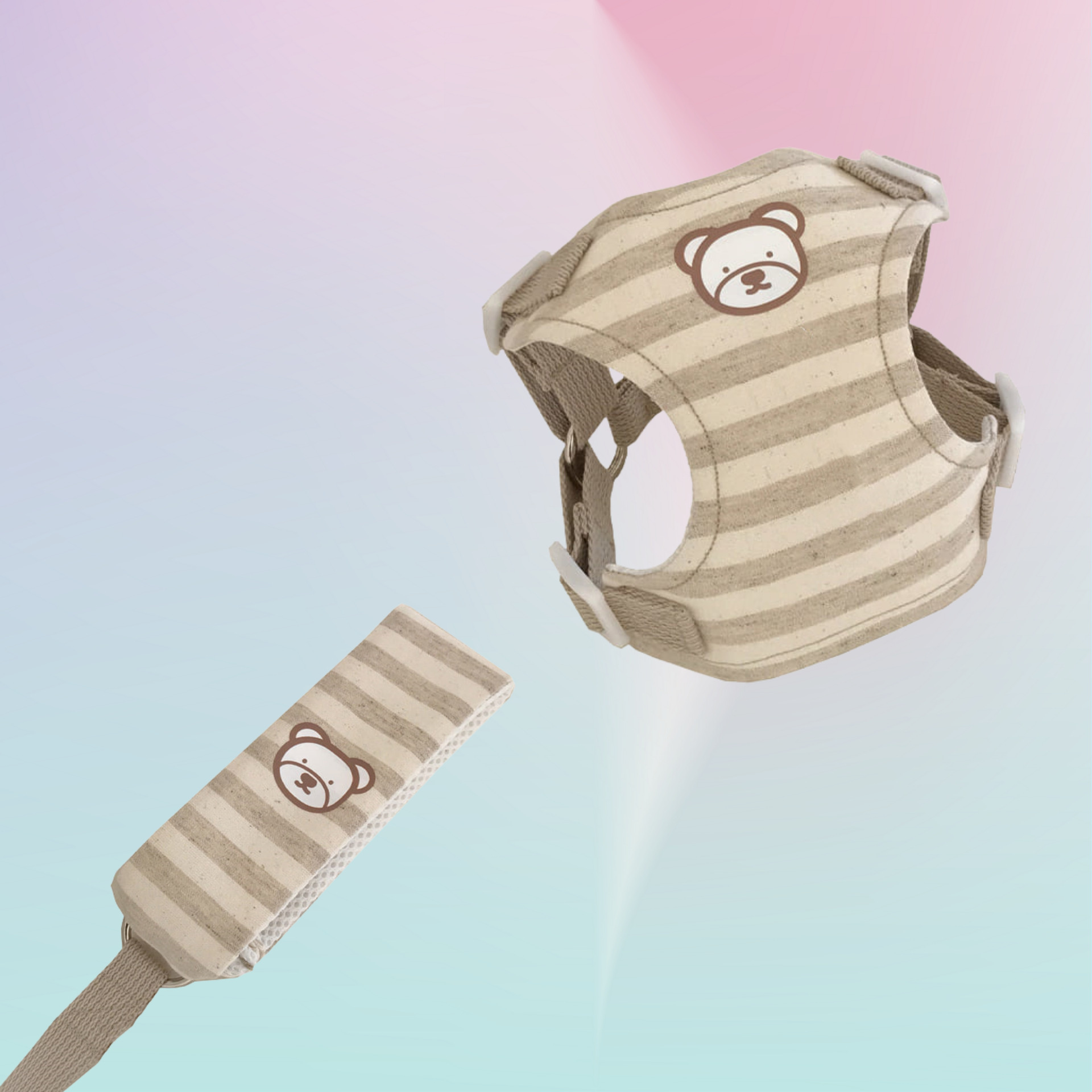줄무늬 곰 견인 로프 + 가슴 스트랩