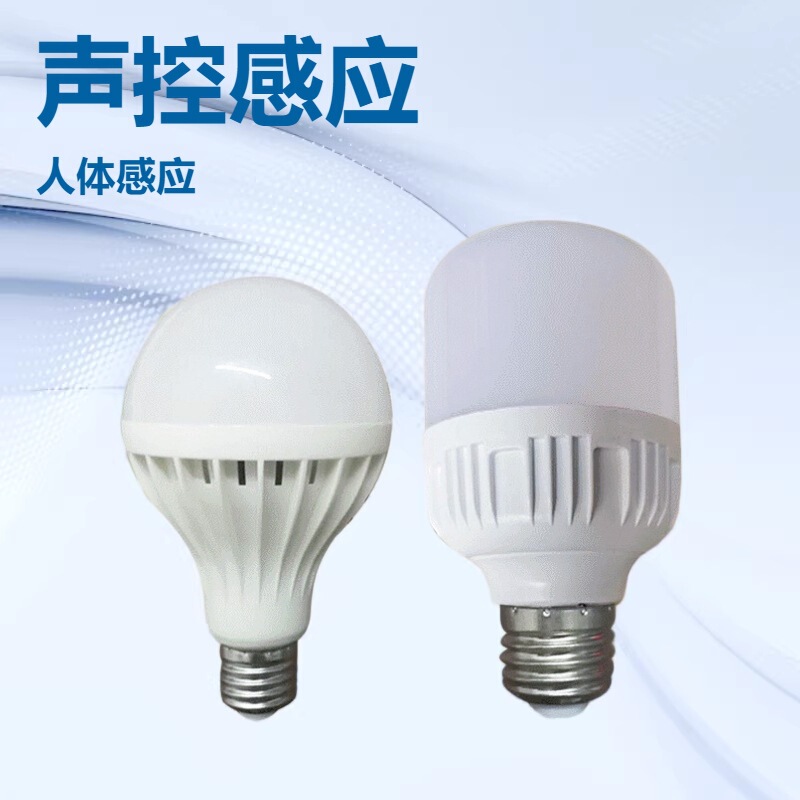 Led Radar Bulb Light with Smart Human Sensor for Corridors, Ceiling-Mounted Light with Voice Control for Corridors