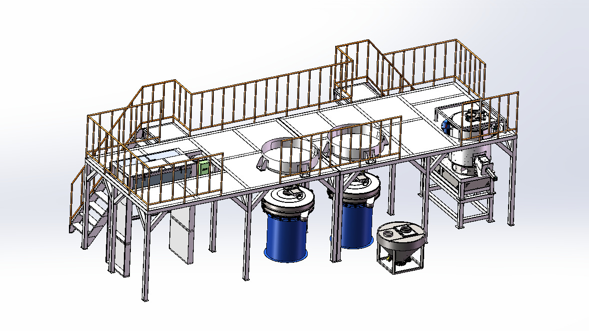 Yatay şerit karıştırıcı, kuru toz spiral bantlı mixer