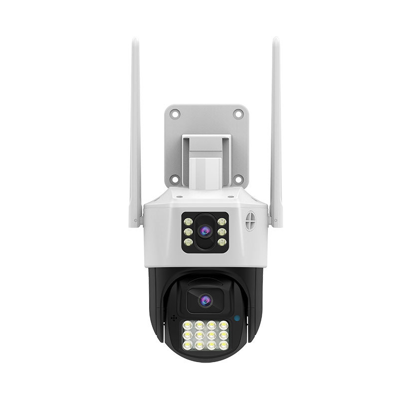 Lente dual de doble pantalla cámara inalámbrica teléfono móvil remoto 360 grados no ángulo muerto fotografía al aire libre monitor casa