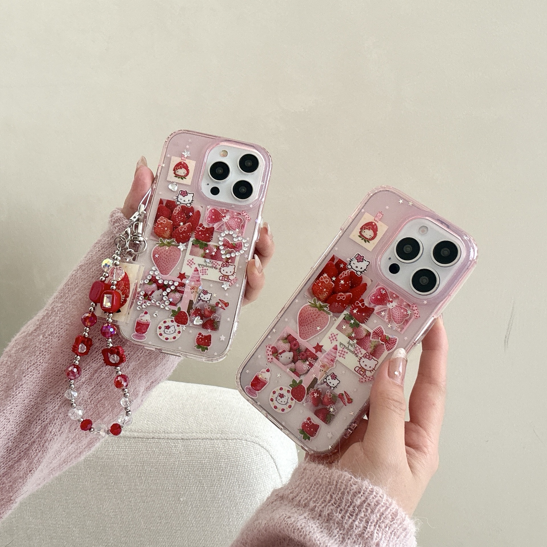 Fresa de estrella brillante fina de verano para Apple 16ProMax funda para teléfono 15/14 Girl 15Pro New 13