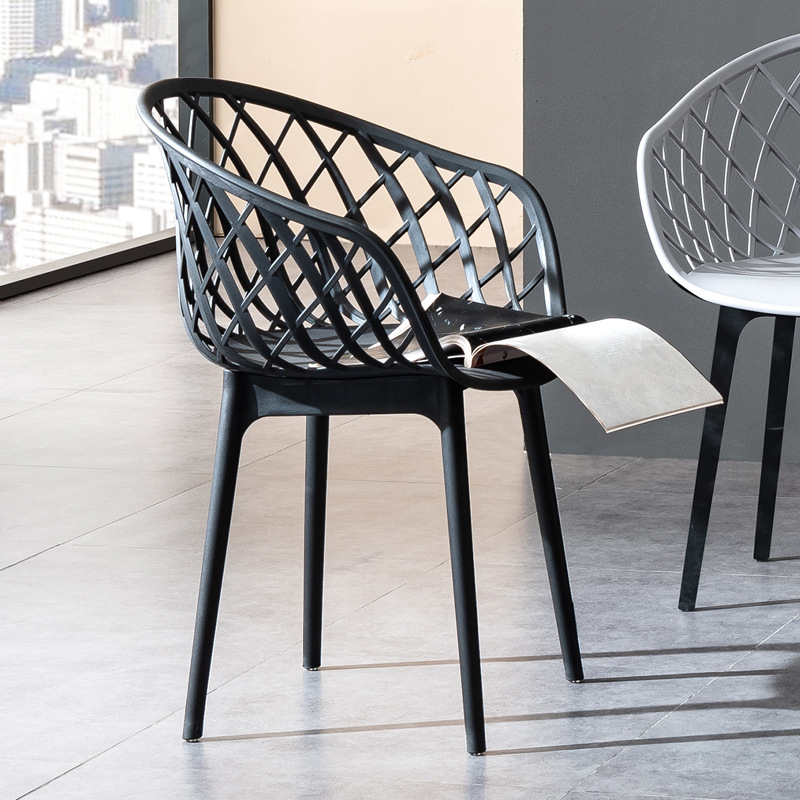 Silla de Ocio Nórdica Moderna, Popular en Instagram, Silla con Respaldo Cómodo para Reuniones, Silla de Comedor para el Hogar, Silla de Plástico para Hotel y Casa de Huéspedes, Diseño Simple.
