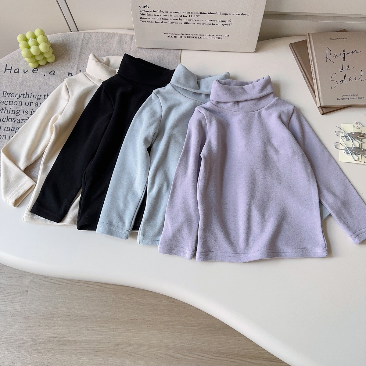 女童韩系上衣冬季新款女宝宝洋气时尚加厚保暖长袖打底衫BWB029