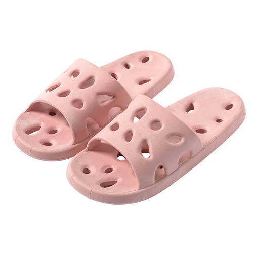 PVC material home sandals and slippers leaking feeling couple outer wear women's summer men's summer bathroom bathing soft bottom home