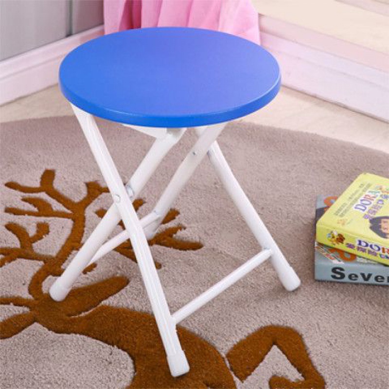 Taburete plegable silla de comedor doméstica taburete silla de respaldo silla de entrenamiento silla de dormitorio de estudiantes silla de computadora simple taburete redondo plegable