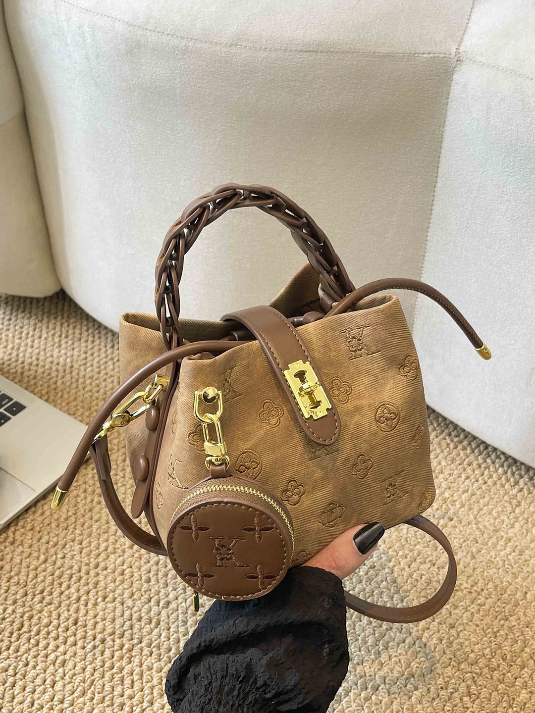 Mini Bucket Çanta - Qadın Üçün Crossbody Telefon Çantası