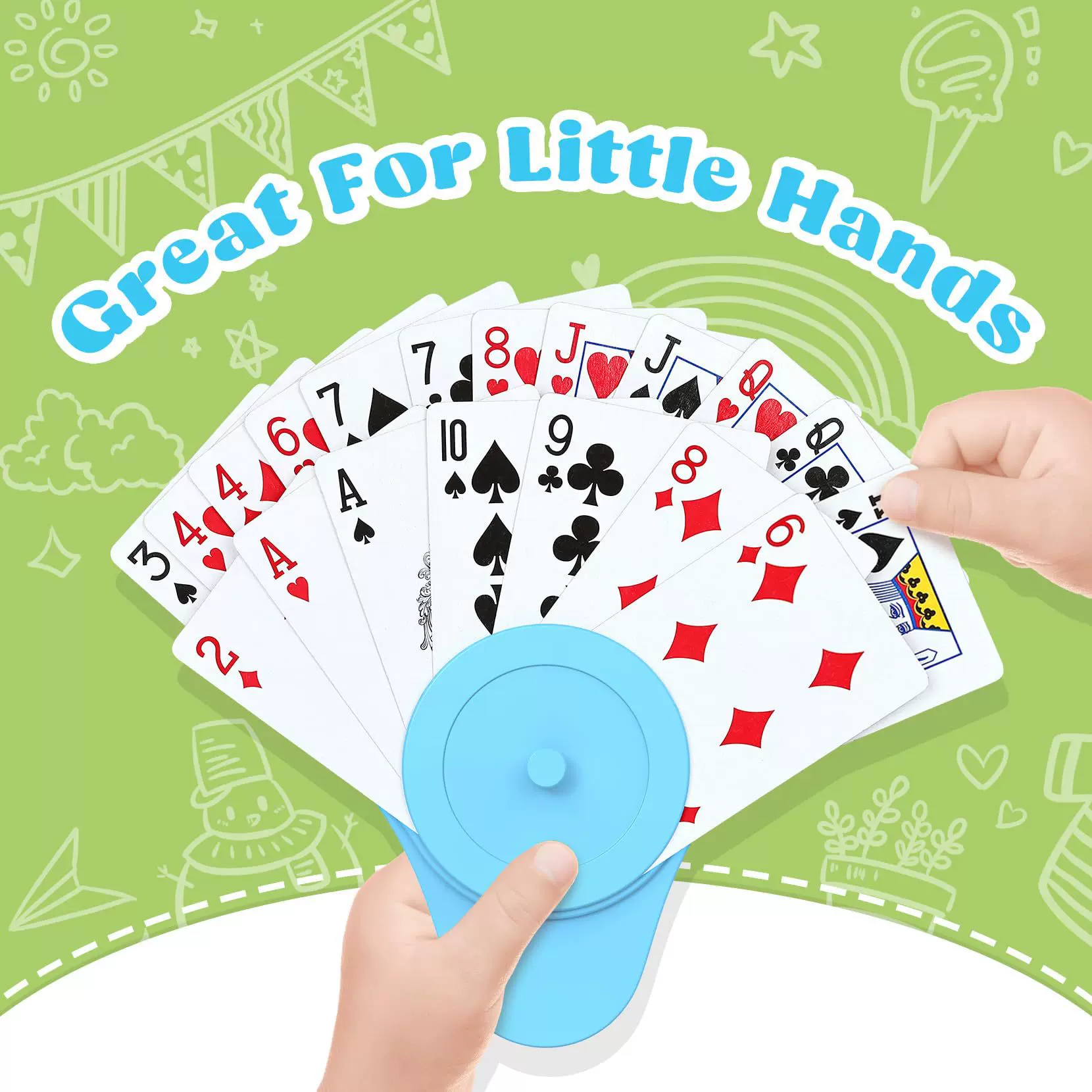 新品playing card holder扑克牌夹多层设计适合UNO游戏扑克夹牌器