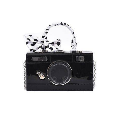  new style bags women's bags ribbon hand box camera bag ins Korean version trendy laser chain small square bag