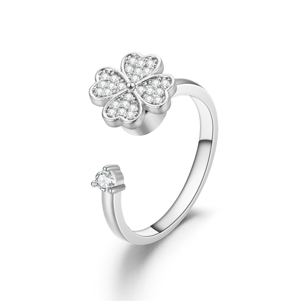 Lady Star Moon Stainless Steel Plating Open Ring 1 Piece