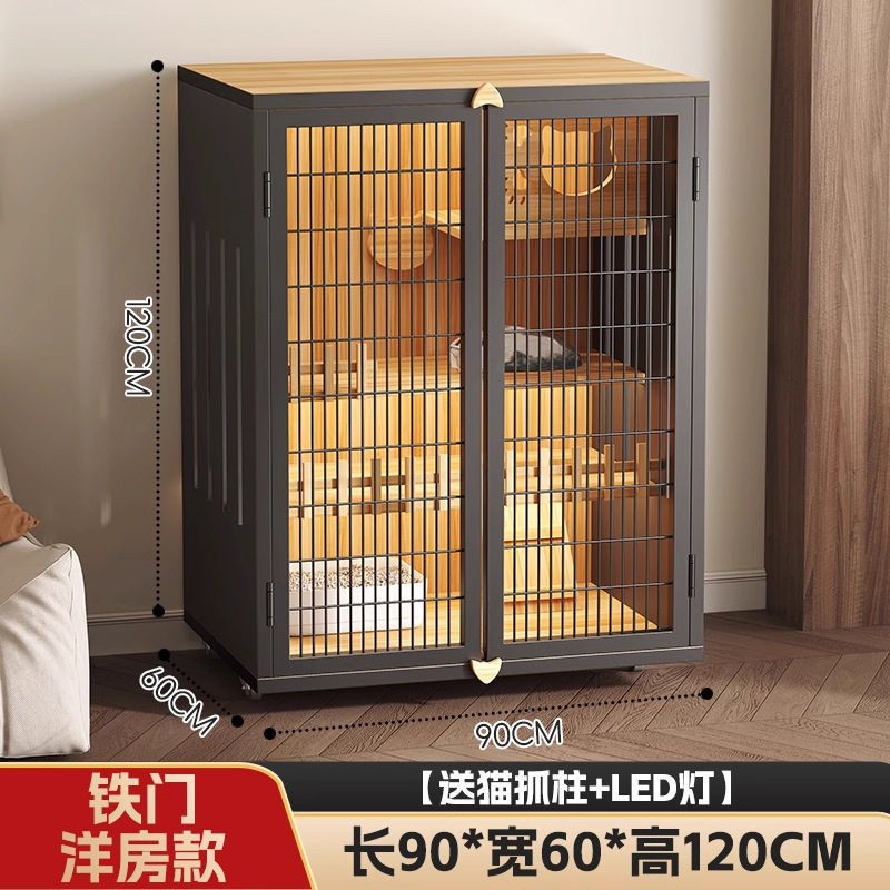 实木豪华猫别墅家用室内猫笼子超大自由空间猫窝客厅猫舍猫笼子|undefined