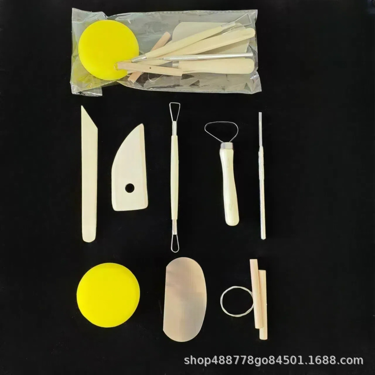 Herramientas de escultura de arcilla de venta directa transfronteriza, herramientas de cerámica de ocho piezas, herramientas de plástico de arcilla súper, herramientas de cerámica de arcilla de bricolaje
