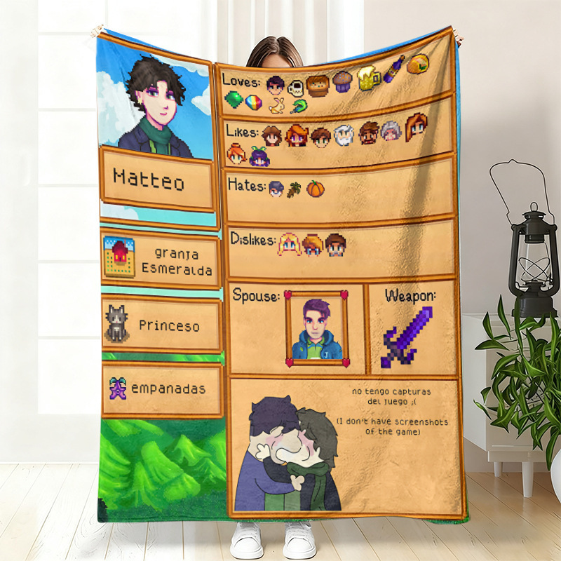 Creative Living Gifts Stardew Valley Themed Merchandise Air-Conditioned Room Nap Blanket Sofa Flannel Blanket Dropshipping Creative Living Gifts Stardew Valley Themed Merchandise Air-Conditioned Room Nap Blanket Sofa Flannel Blanket Dropshipping