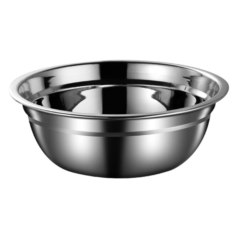 304 Thickeneded Stainless Steel Basin Non-Magnetic Household Vegetable Basin Soup Basin Flavor Bucket Wash Basin Canteen Soup Bowl Code Bucket Basin