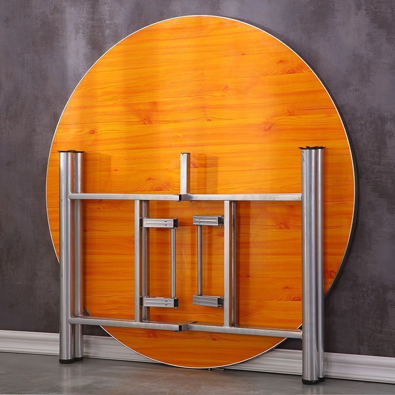 Hotel Dining Table and Chair Combination Canteen Dining Table Home Dining Table Simple Foldable Table Frame Turntable Large Round Tabletop