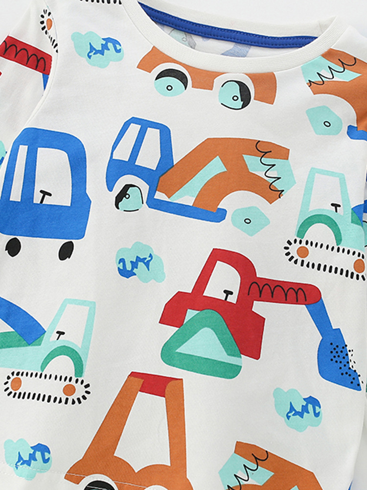 Transfronterizo malwee niño camiseta otoño invierno nuevo estilo europeo y americano niño de cuello redondo de manga larga impresión otoño camiseta de base de manga larga