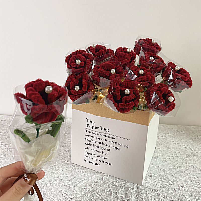 Finished twisted stick rose tulip sunflower bouquet for girlfriend girlfriend birthday gift wholesale Qixi