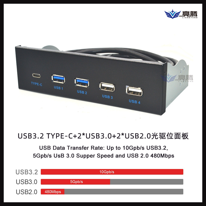 USB3.2 GEN2ǰ�����10G����λ2��USB3.0+2.0+TYPE-C TYPE-E���