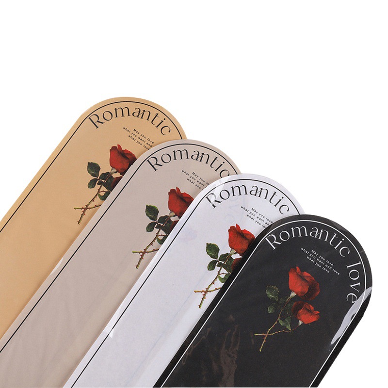 Materiales de embalaje: bolsa recta tridimensional, bolsa transparente de OPP, bolsa para embalaje de flores, bolsa individual para ramo de rosas del Día de San Valentín