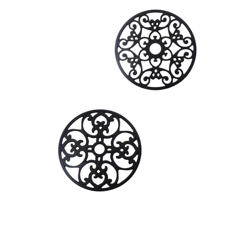 Almohadilla de aislamiento de silicona transfronteriza almohadilla de placa de silicona almohadilla de olla patrón europeo 3 unidades traje de montaña redonda estilo europeo y americano