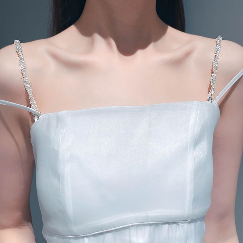 Cordillera de hombro cadena de ropa de abrigo ajustable reemplazable accesorios de diamante de pecho expuestos ropa de perlas