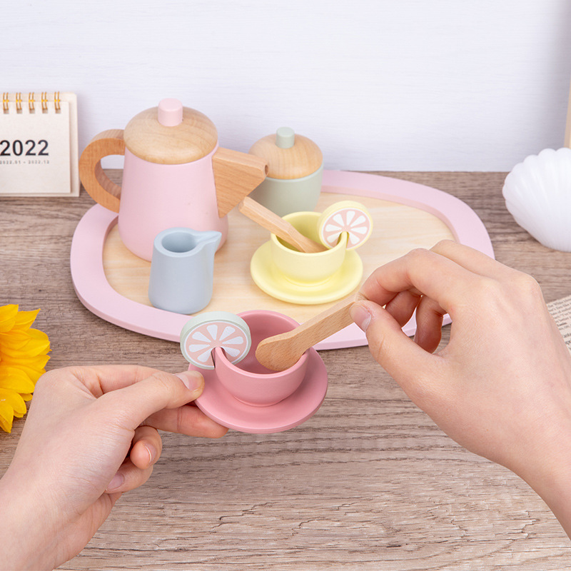 Children's realistic family tea set