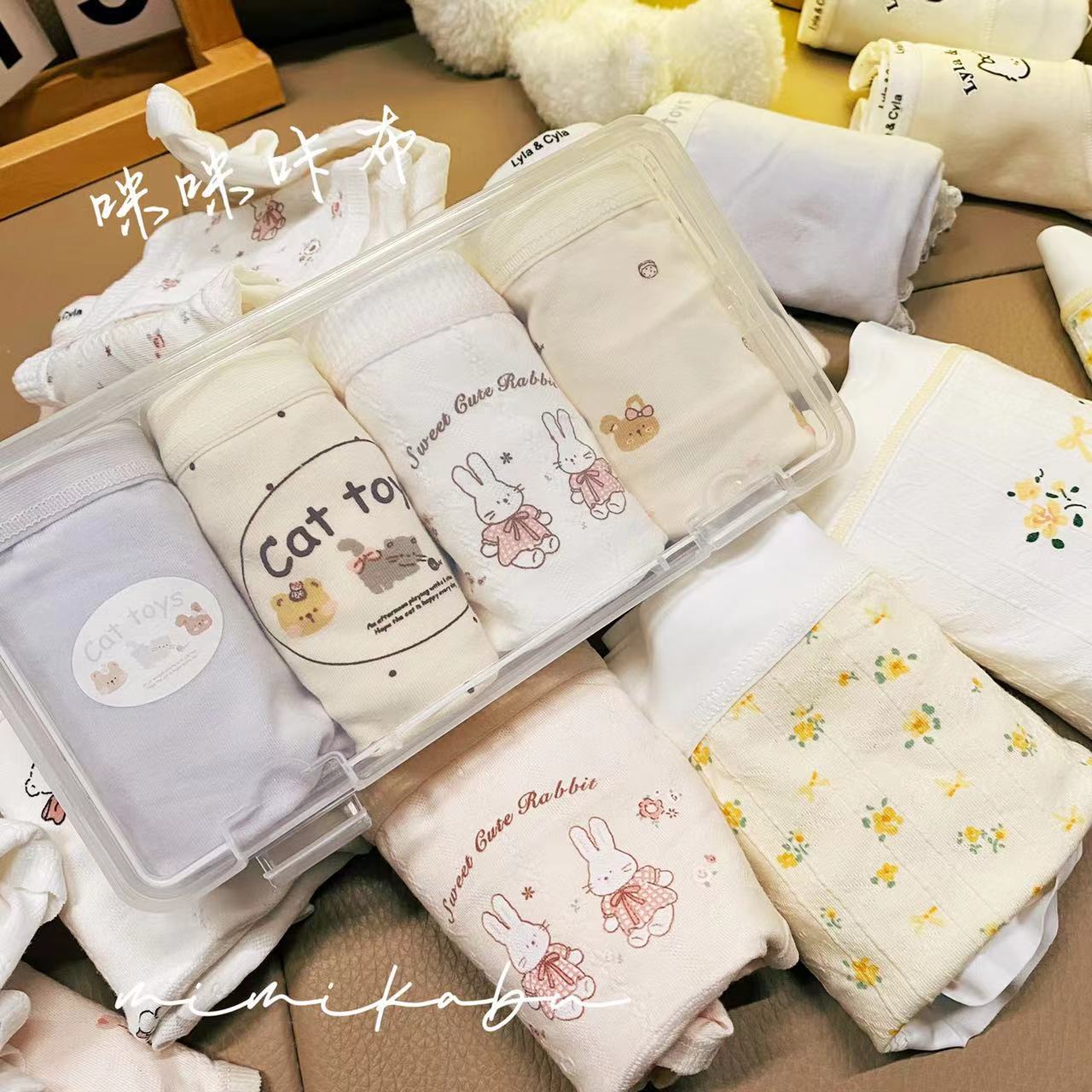 Girls' Pure Cotton Underwear, Cute Cartoon Girls' Briefs, Extended Inner Lining, Comfortable and Antibacterial Women's Boxed Pants