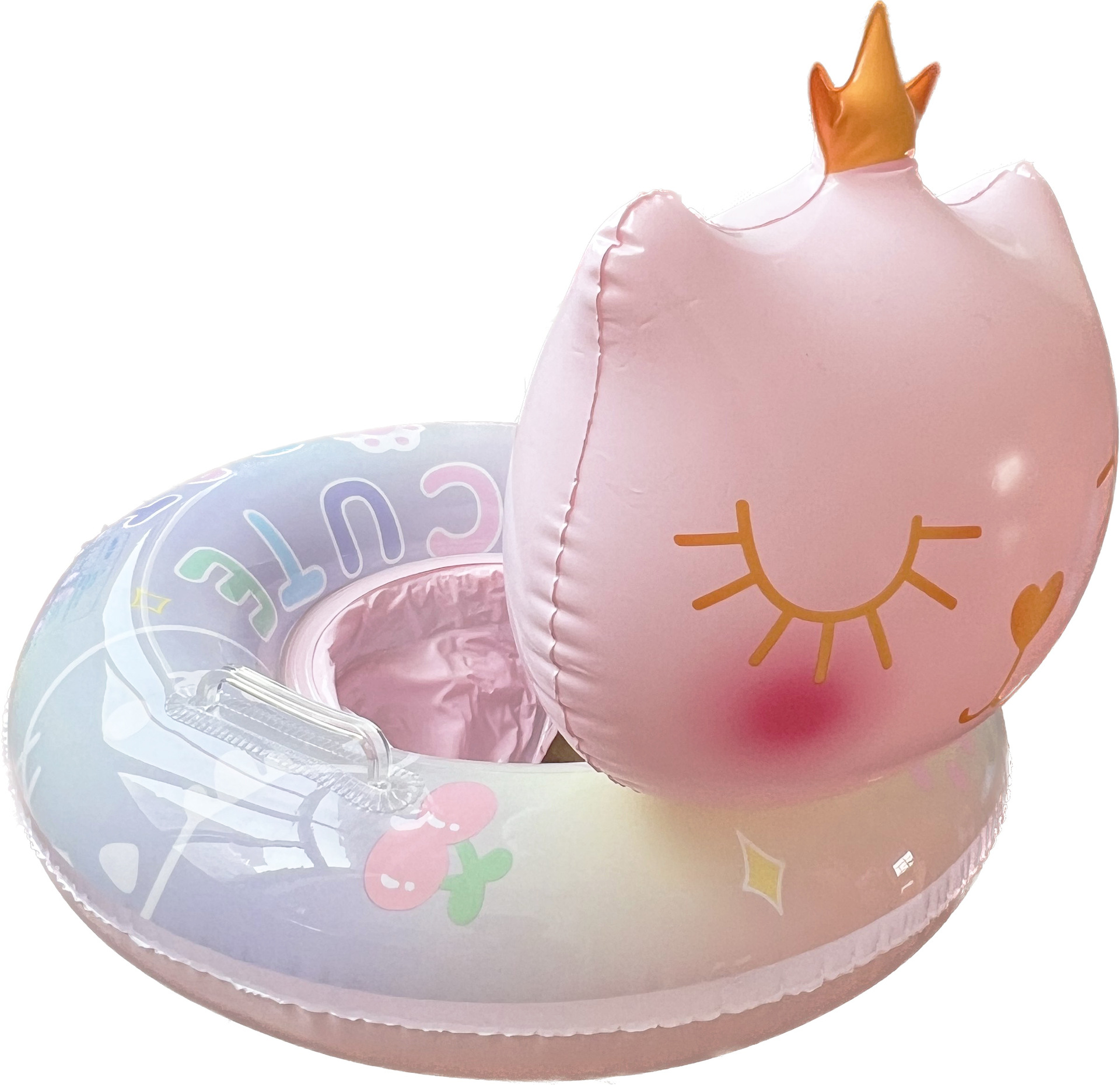 Pareja ins engrosada celebridad de Internet Rosa sirena asiento anillo dividir niños sirena anillo de natación anillo de asiento infantil