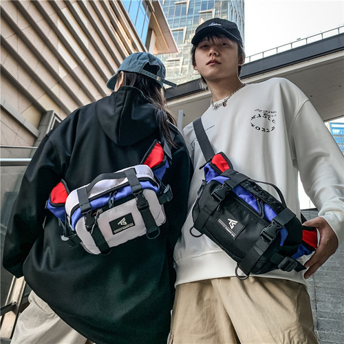 2024 Spring and Summer New Men's Bundy Bag Chest Bag Fashionable Couple Crossbody Bag Multifunctional Sports Waist Bag Mobile Phone Bag