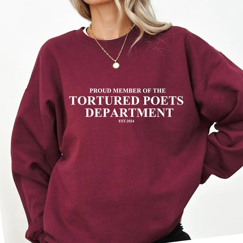 【Cross-Border European Code】Torturing Poets Department Sweatshirt Love and Poetry Hoodie New Album Sweat Era Tour