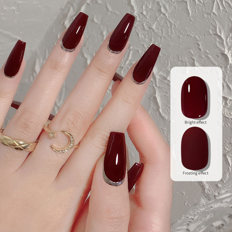 2023 new white wine red nail polish glue nail polish nail polish for shop opening long-lasting firm Nail Polish glue