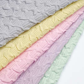 新款超声波pu面料压花布料绗缝绣花皮革沙发软包抱枕箱包人造革