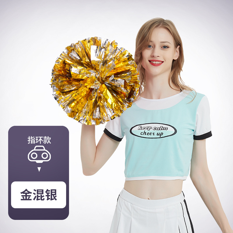 Flor bola de la flor porristas bola de la flor de la mano que sostiene la flor juegos de deportes mano que sostiene apoyos alegría apoyos en stock