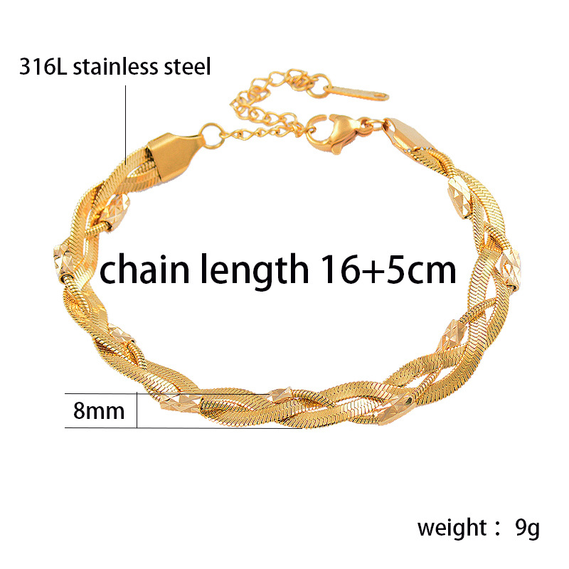 Fashion Geometric Titanium Steel Plating Bracelets 1 Piece