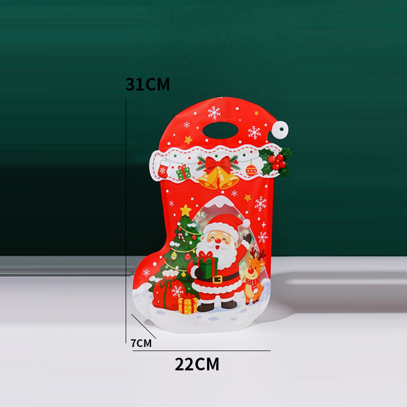 2026 nuevas bolsas de regalo de calcetines de Navidad embalaje de dulces autosuficientes bolsas de regalos de vacaciones creativas bolsas de aperitivos