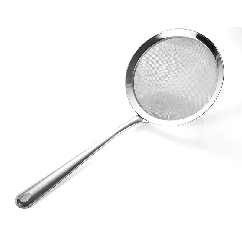 Stainless Steel Mesh Skimmer Strainer, Fine Filter Screen, 8–18 cm, Solid Handle